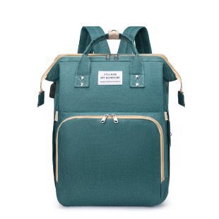 Foldable Diaper Backpack with Portable Baby Bed