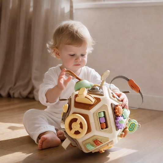 22-Sided Montessori Busy Ball (Multifaceted Grasping & Sensory Toy)
