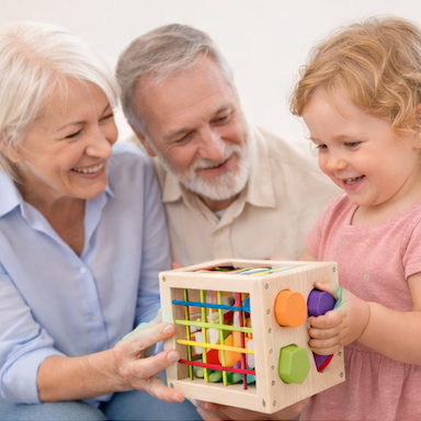 Montessori Wooden Shape Sorter Cube