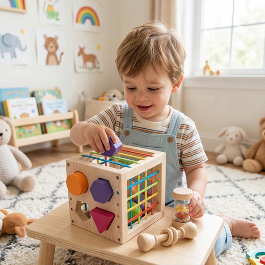 Montessori Wooden Shape Sorter Cube