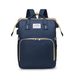 Foldable Diaper Backpack with Portable Baby Bed