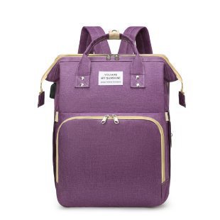 Foldable Diaper Backpack with Portable Baby Bed