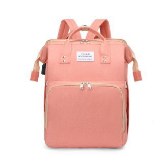 Foldable Diaper Backpack with Portable Baby Bed