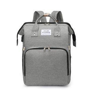 Foldable Diaper Backpack with Portable Baby Bed