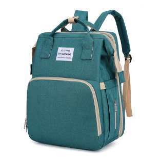 Foldable Diaper Backpack with Portable Baby Bed