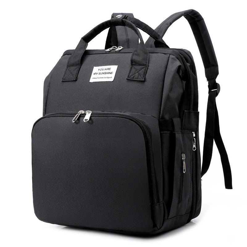 Foldable Diaper Backpack with Portable Baby Bed