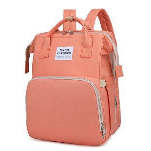 Foldable Diaper Backpack with Portable Baby Bed