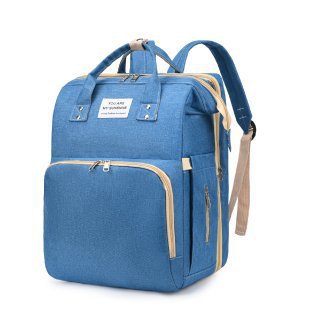 Foldable Diaper Backpack with Portable Baby Bed