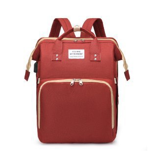 Foldable Diaper Backpack with Portable Baby Bed