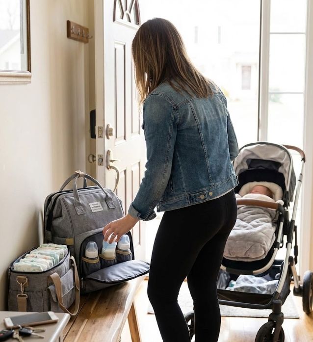 Foldable Diaper Backpack with Portable Baby Bed