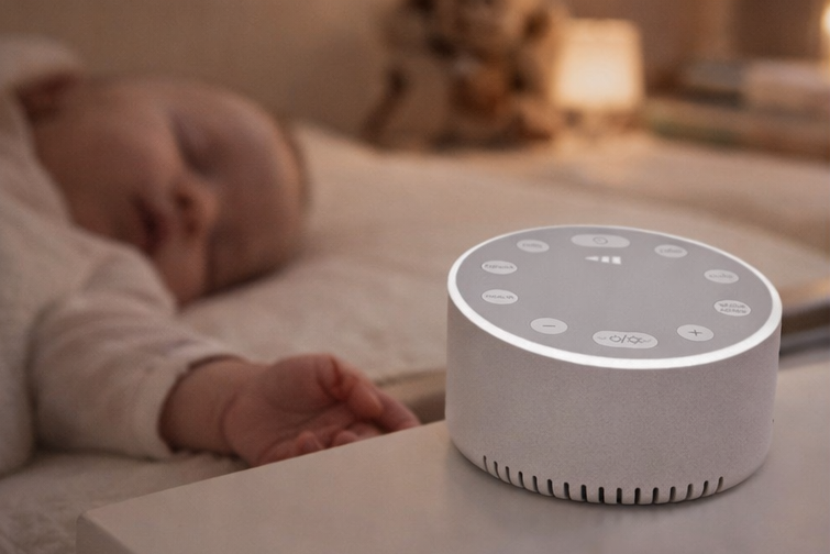 White Noise Sleep Device with Breathing Light – Relax, Unwind & Fall Asleep Faster