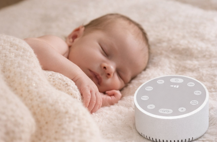 White Noise Sleep Device with Breathing Light – Relax, Unwind & Fall Asleep Faster