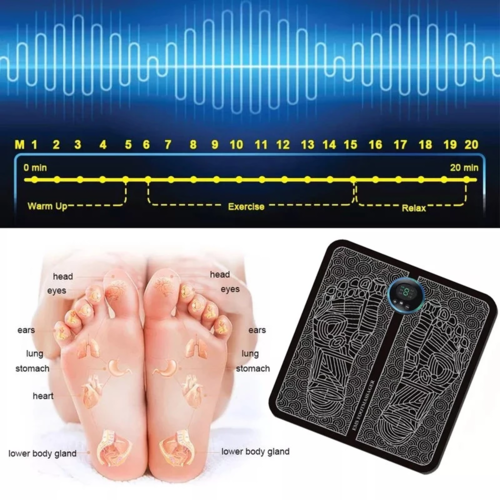 Electric EMS Foot Massager Pad – Foot & Leg Muscle Stimulator for Complete Relaxation
